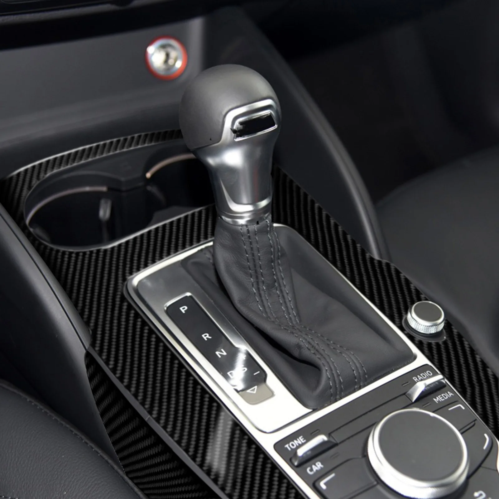 Suitable for 14-19 Audi A3S3RS3 modified interior carbon fiber center control gear air outlet panel decorative sticker