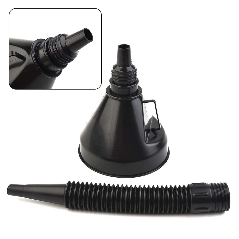 

Высококачественная практичная воронка, жидкая сетка, мотоциклетное масло, бензин, пластиковый носик, 5-дюймовый сетчатый фильтр, черный автомобиль с ручкой