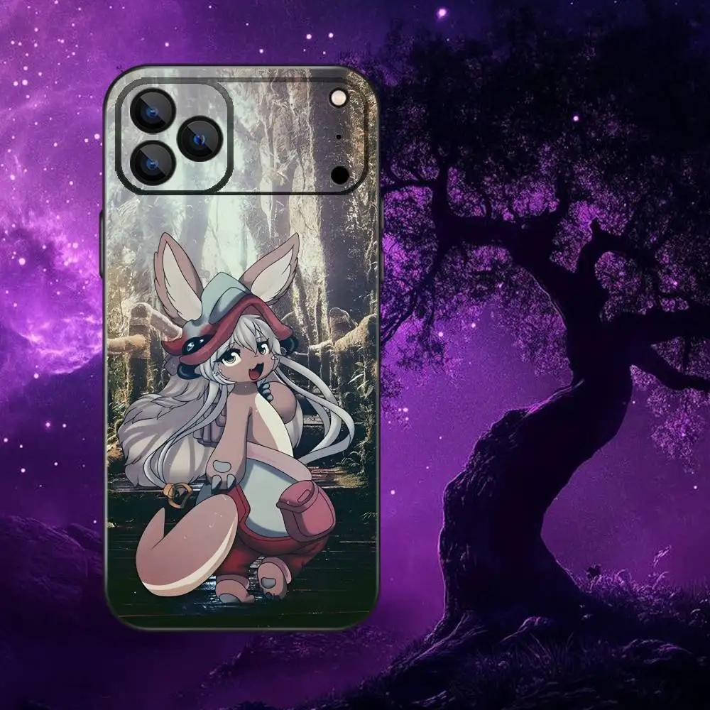 N-Nanachi from the A-Abyss Phone Case For iPhone 17,16,15,14,13,12,Pro,Max,Plus,E,SE4,Air,Mini Black Soft Box
