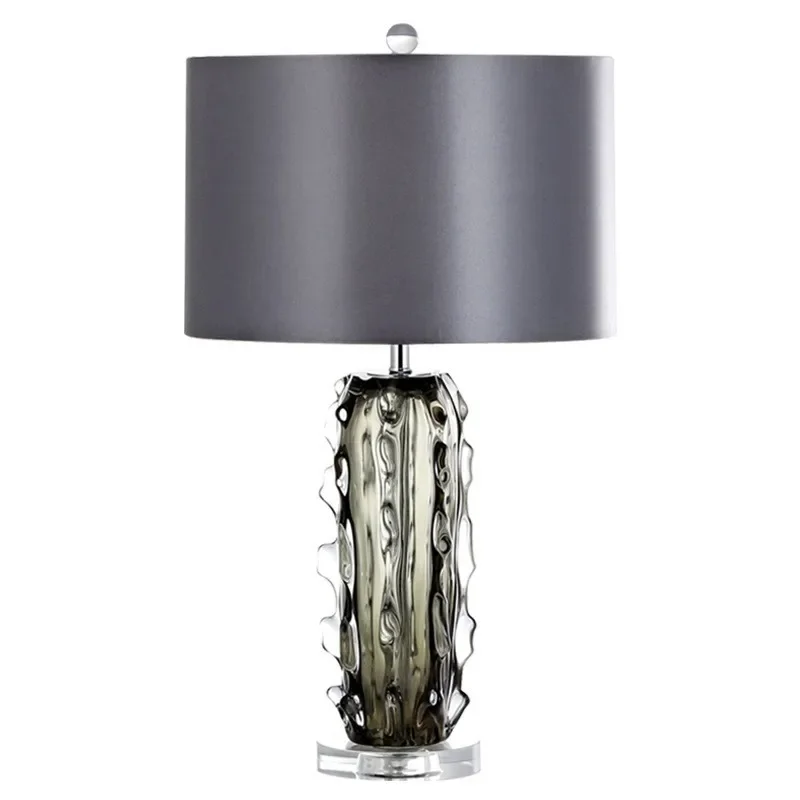 

Modern simple glazed light luxury glass table lamp, model room table lamp