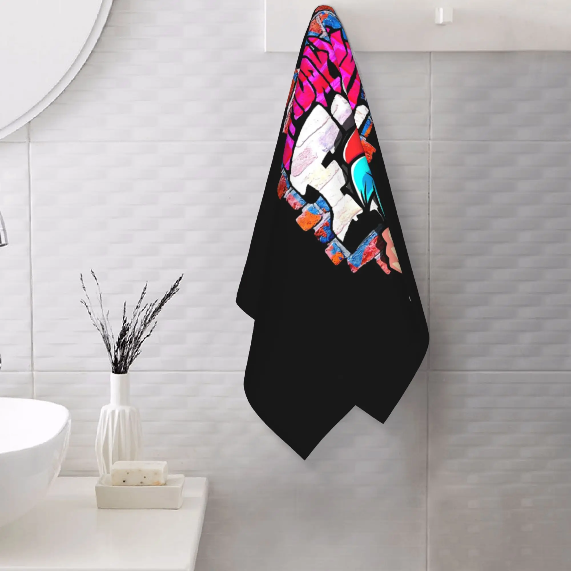 Custom BoyFriend FNF. Brick wall Soft Face Towel Quick Dry Pool Bath Cotton Towels Breathable
