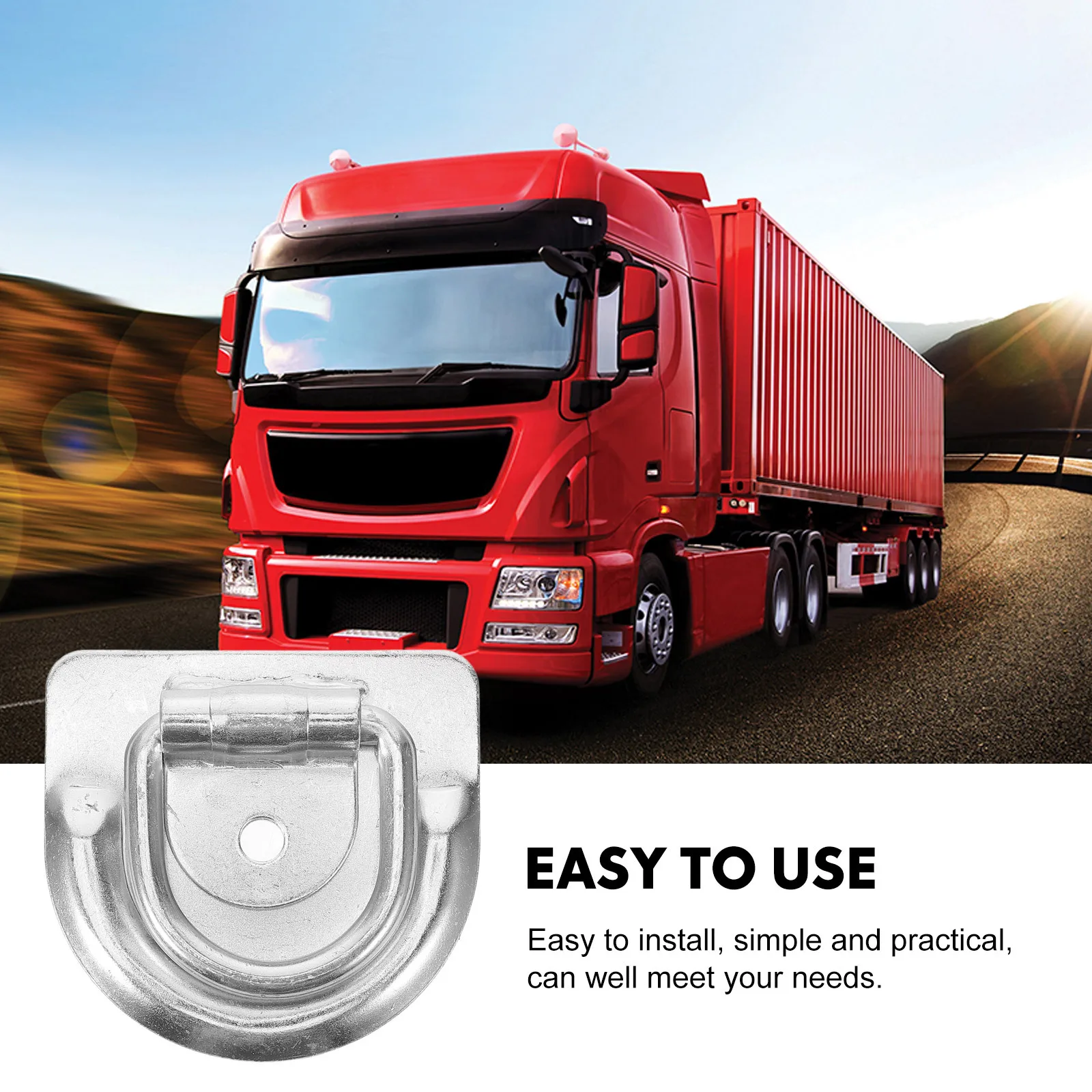 

Truck Bed Tie Down Anchors Heavy Duty Steel Flush Mount Silver Color Compatible With Straps Cargo Securement Solutions