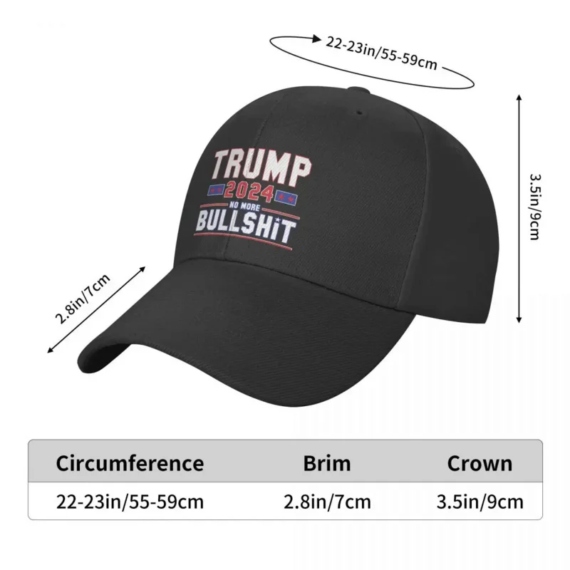 Punk TRUMP 2024 BULLSHIT Baseball Cap Men Women Adjustable Dad Hat Outdoor