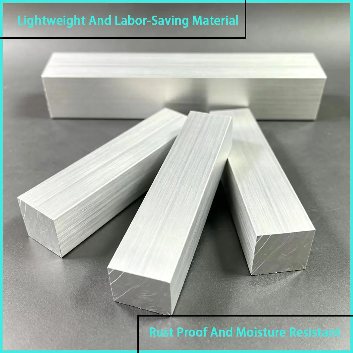 Aluminum alloy flat steel with dimensions of 25*25mm-40*40mm is used for equipment supports, tooling pads, etc