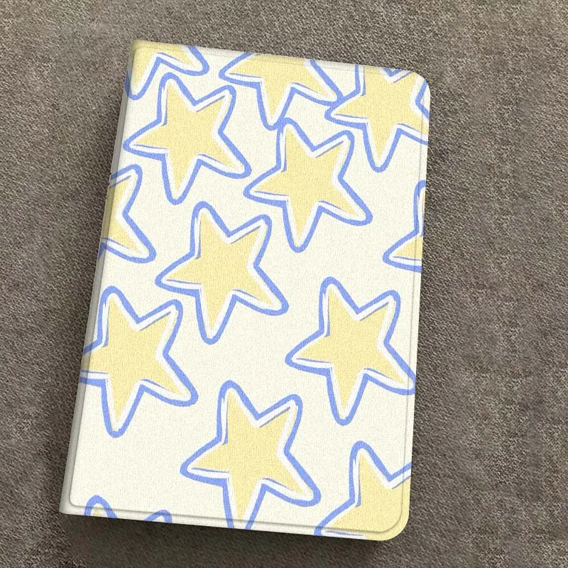 Star Creative Pattern For iPad mini Air 1 2 3 4 5 6 7 6th 7th 9 11 13 M3 M2 gen 7.9 8.3 10.9 بوصة 2025 حافظة كمبيوتر لوحي