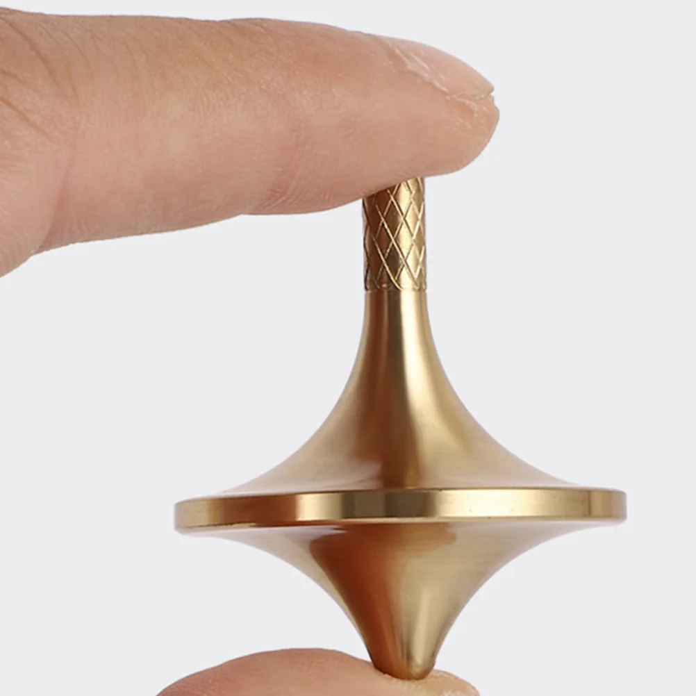 Copper Gyro Yellow Brass Fidget Decompression Hand Exercise Game Interactive Metal Gyroscope Plaything Portable