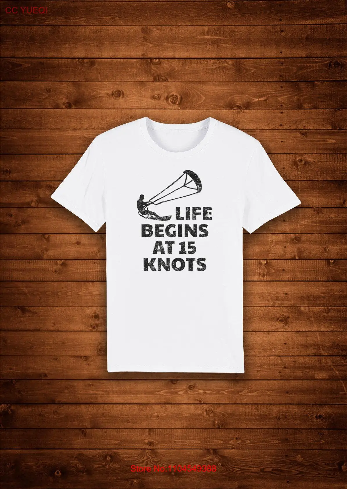 

Life Begins At 15 Knots Kitesurfing Kiting Water Sport T shirt Unique Design Street Wear Art Urban Top