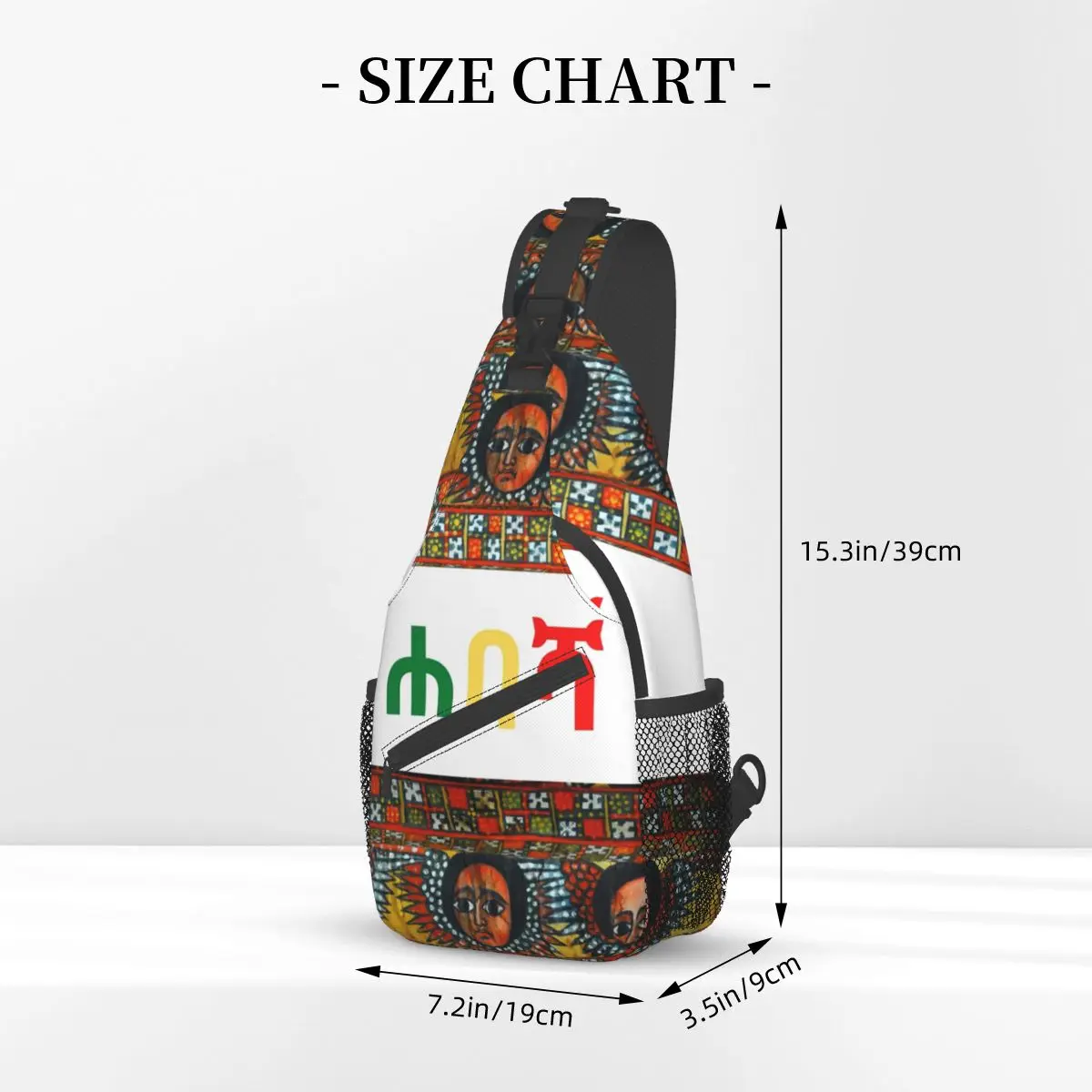 Äthiopischer Stolz Luxus Schulter taschen Brust Cross body Schulter Schlinge Rucksack Wandern Reise Tages rucksäcke afrikanische Kunst traditionelle Packung