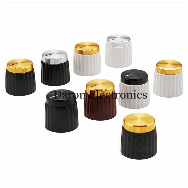 

Metal cover plastic knob 16*16 teeth holes 6mm Marshall speaker knob guitar effecter