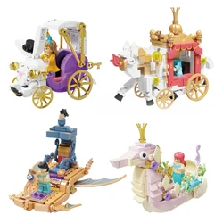 Animation Building Blocks Fairy Tale Town Car Series Particle Building Blocks Educational Toys Children Girls Birthday Gifts