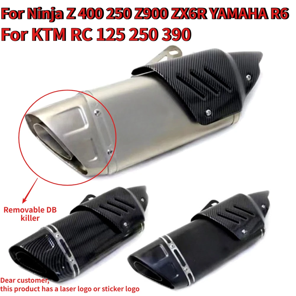 

Universal 51mm Escape Moto Off-Road Motorcycle Exhaust Muffler For Honda CBR650F CBR300 Z250 Z400 Z900 Z800 R3 R6