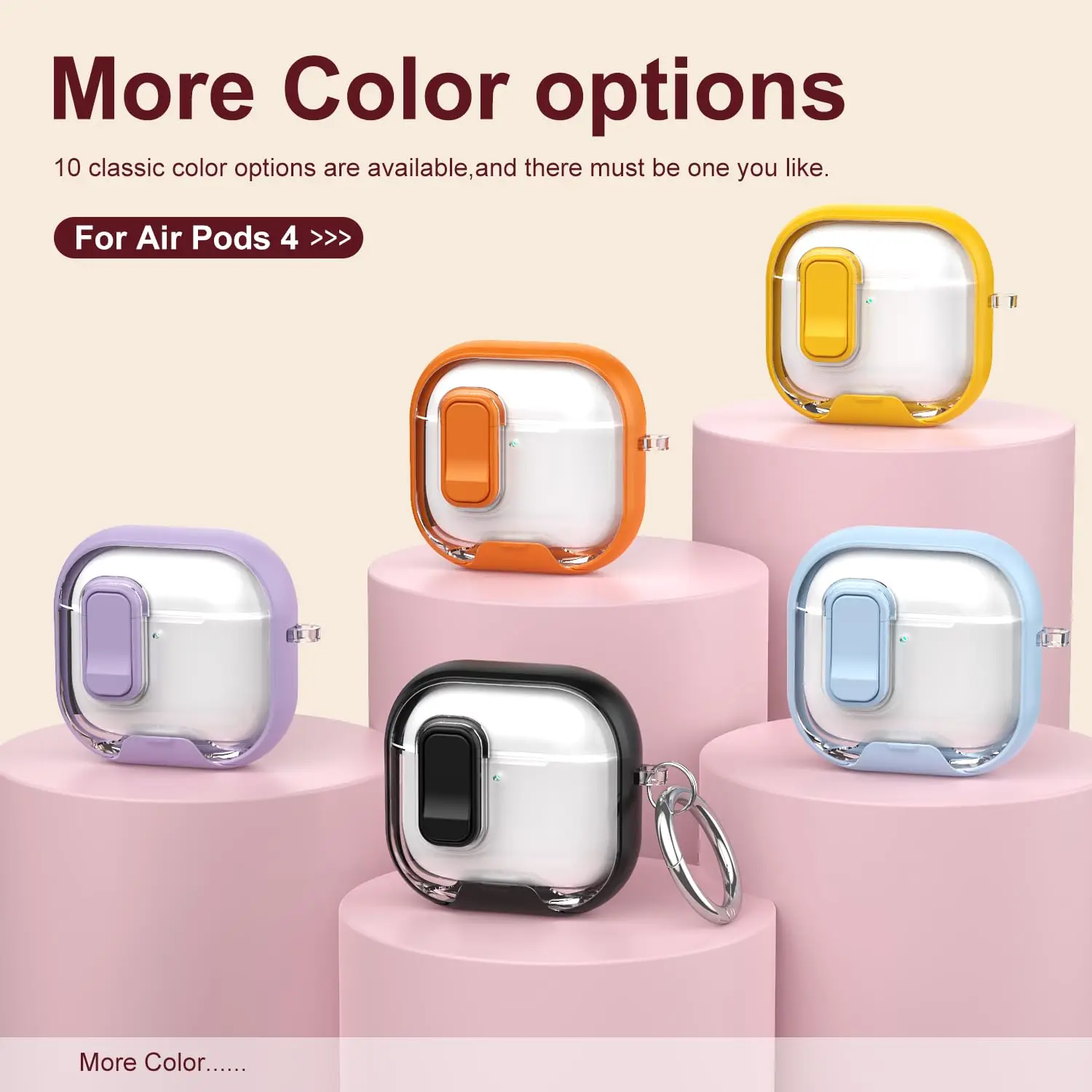 Phone Stand Case For Airpods Pro 3/Pro 2 /Pro 2025 Protective Case Cover for AirPods 4 Case with Keychain for Airpods Pro 3 Case - Image 5