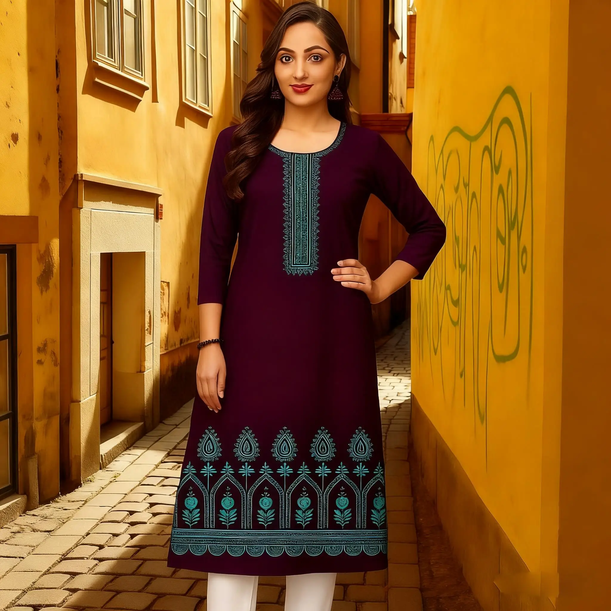 مسلم كورتا المرأة فساتين راقية غير رسمية أنبوب مستقيم 2026 العرقية Vetement فام Abito Donna Musulmana الفتيات فستان الصلاة #5