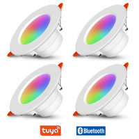 Tuya Bluetooth Smart LED Downlight Indoor RGB Spotlight 110V 220V Dimmable Ceiling Lamp Down Light Music Mode For Home Lighting