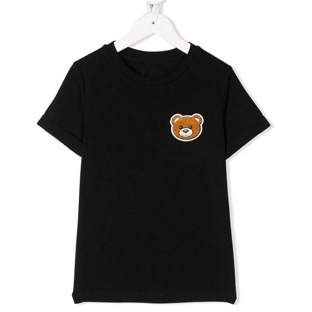 Children's  T-Shirt Children for Boys  Girls Kids Child Baby 100% Cotton Cartoon Brand Embroidery Bear Letter Tee Tops Clothing