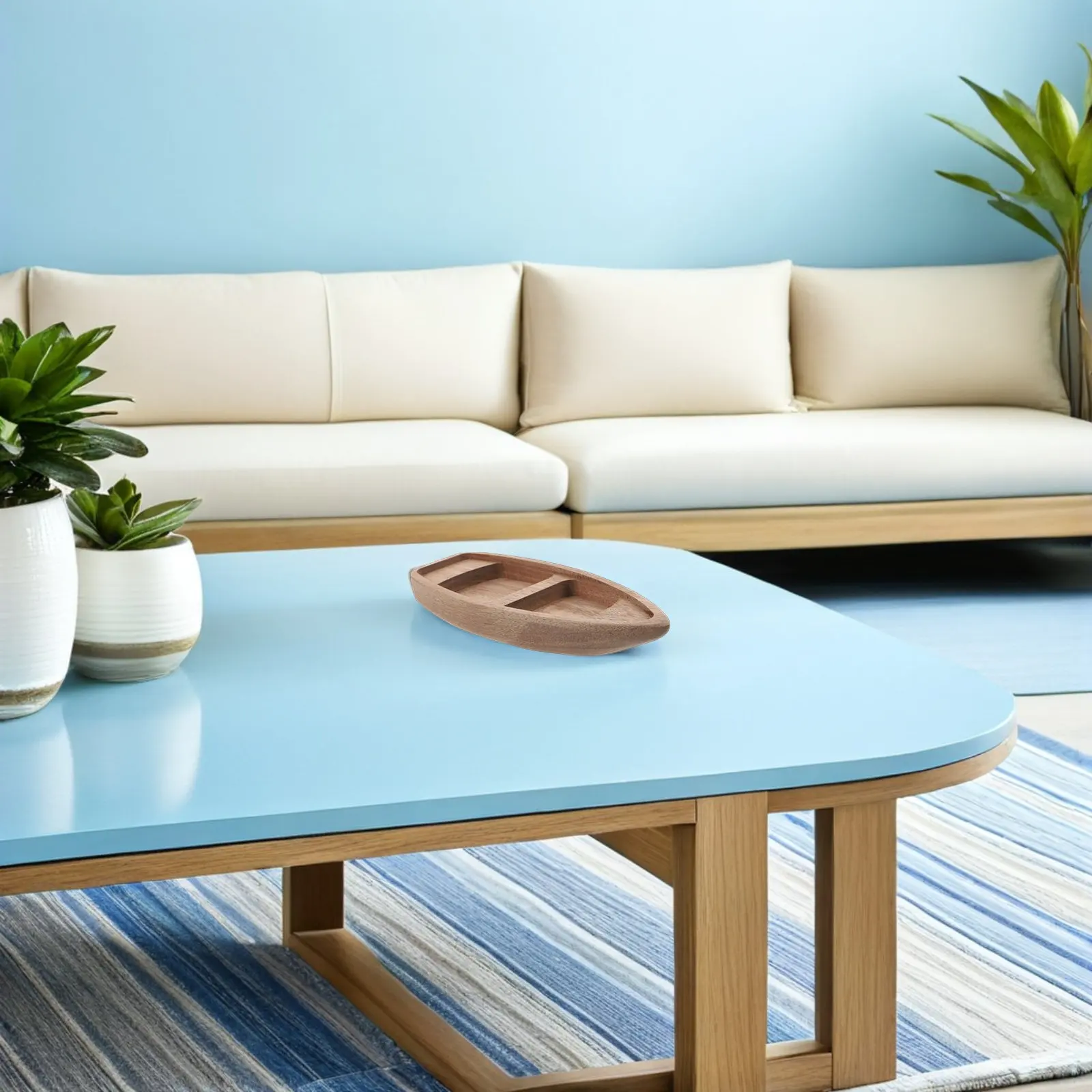 

2Pcs Wooden Miniature Boat Decorative Rustic Nautical Office Tabletop Seaside Home Shelf Accent Handcrafted Wooden Sailboat