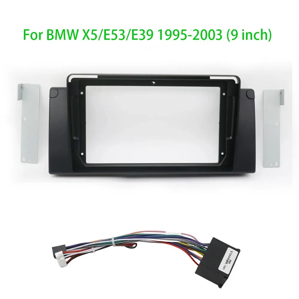 For BMW X5/E53/E39 1995-2003 Car Accessories 9 Inch Frame Fascia Adapter Android Radio Audio Dash Fitting Panel Kit