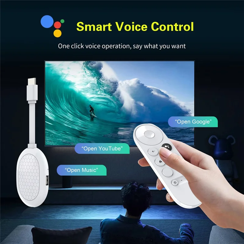 ABGI-Android 14 Allwinner H313 TV Stick BOX Q2S Dongle مع Wifi6 BT5.0 8K، جهاز تحكم صوتي متضمن لجوجل ليوتيوب