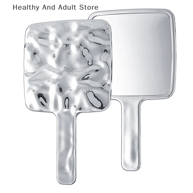 Ins vloeibare vorm vierkante spiegel Mini draagbare desktop cosmetische spiegel Dames make-upspiegel Reizen Metallic draagbare schoonheidsspiegel