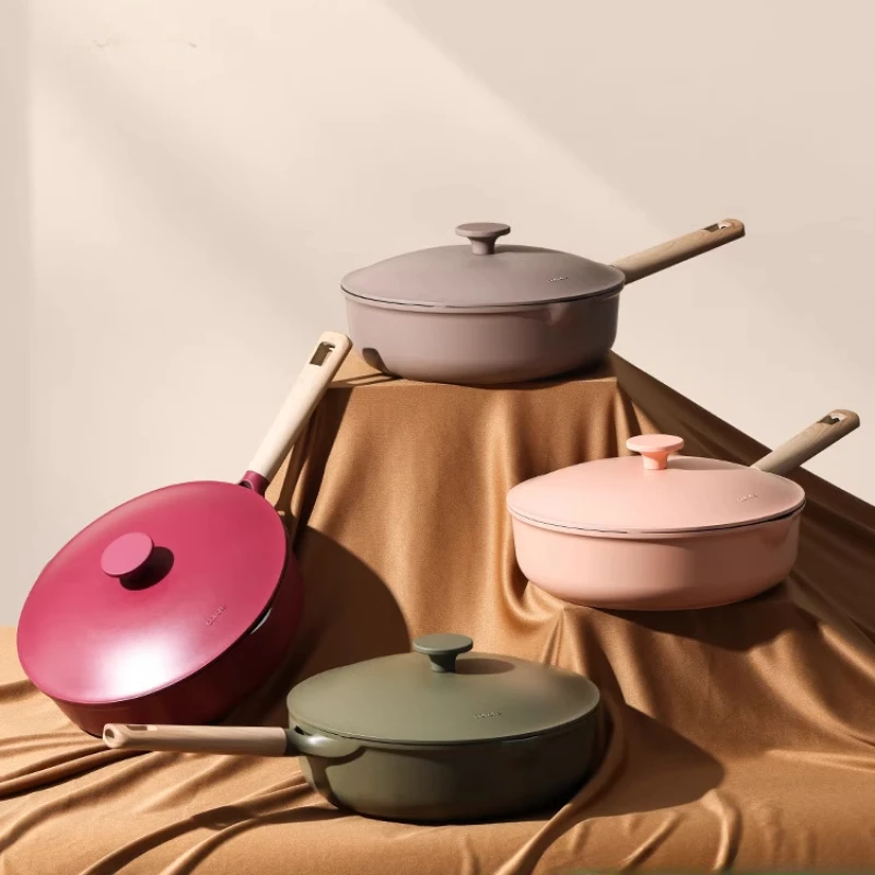 

Легкий дым, меньше масла, титановая сковорода с антипригарным покрытием, сковорода для вока, кухонная посуда, сковорода, индукционная плита, газовая плита, сковороды для блинов