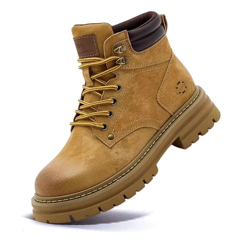 Mode femmes bottes printemps plate-forme confortable chaussures en cuir véritable femmes tendance marron bottes de travail antidérapantes pour femmes chaussures décontractées