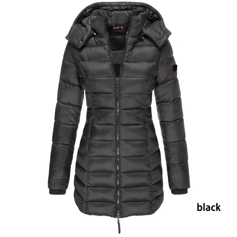 Large Winter Coat Women Jackets Thick Down Coat Chaqueta Plumon Mujer Padded Zipper Top Woman Vest Jacket with Hooded Oversized