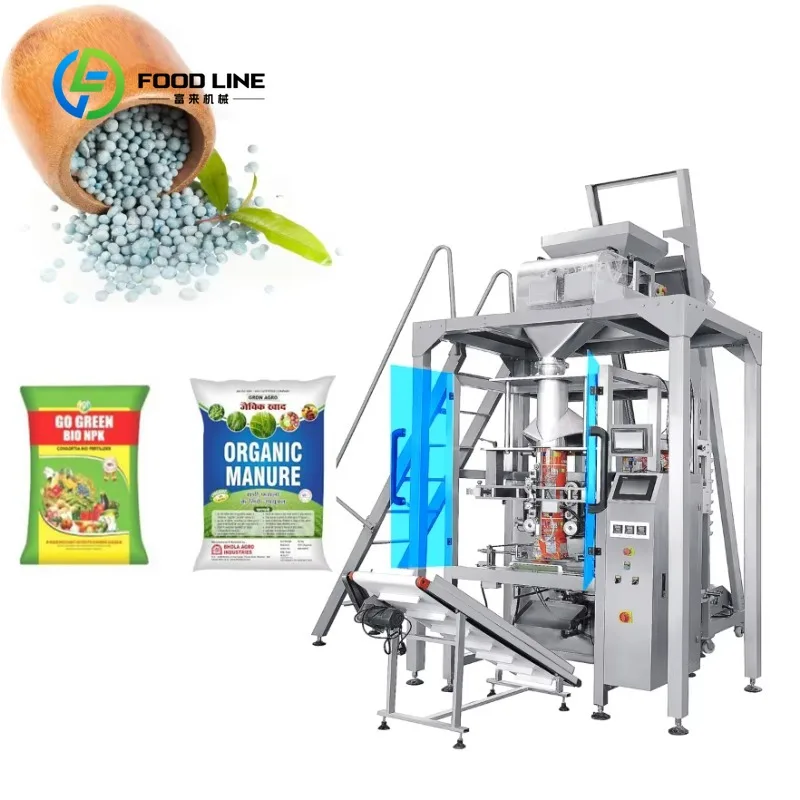 Customized Multihead Vertical Granule Packing Machine For Plastic Particle And Organic Fertilizer Grain Processing Plant