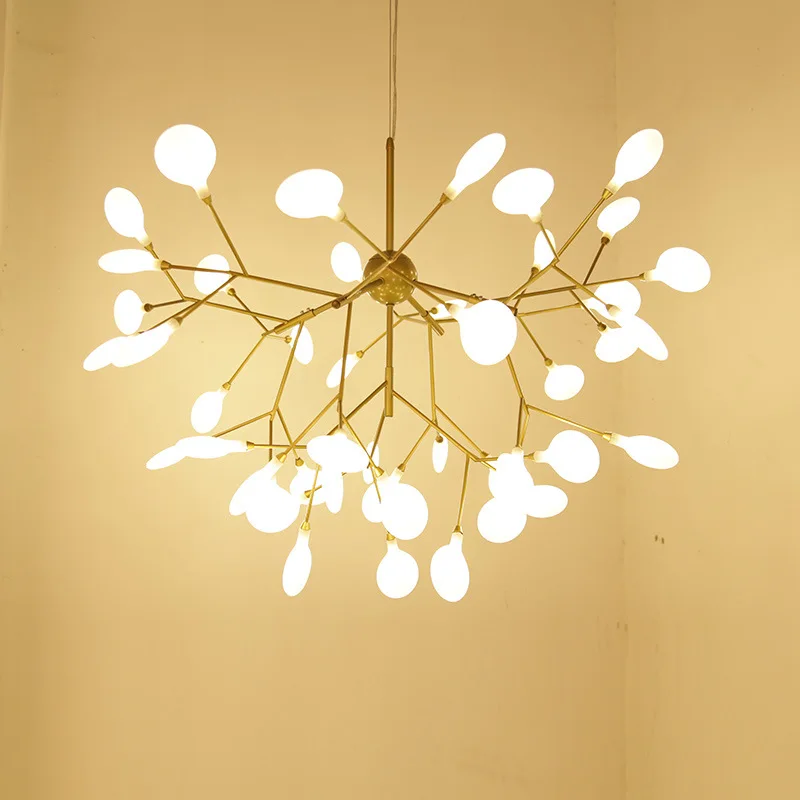 Nordic Modern Firefly Ceiling Chandelier Pendant Lamp G4 Led Lights Home Baby Room Bedroom Living Room Decoration Salon Starry
