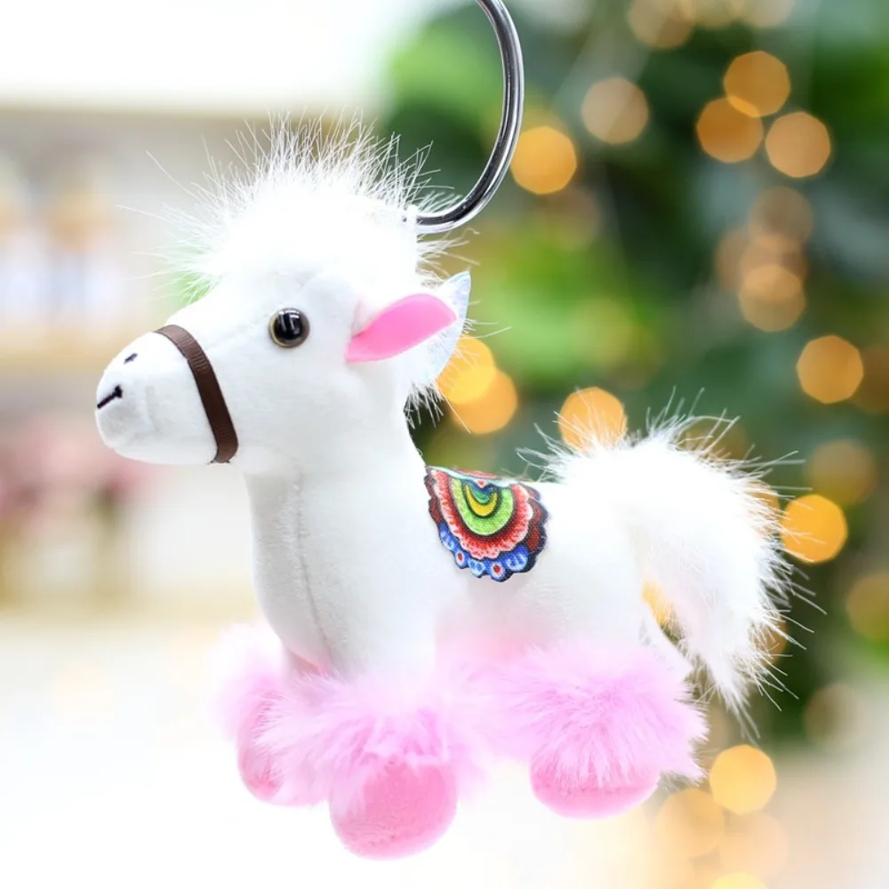 Horse Plush Toy New 15cm Stuffed Animal Horse Premium Plush with Suction Cup Zodiac Horse Pendant Simulation Pony Zodiac Gift