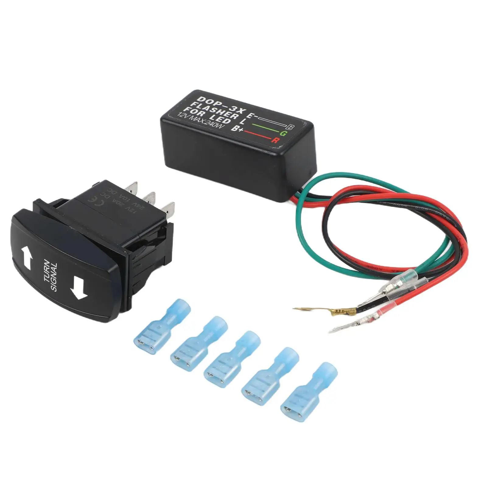 For ATVs For Cars ATV Turn Signal Kit Off-Road Vehicle Safety Enhanced Visibility Indicators Five Connectors Included