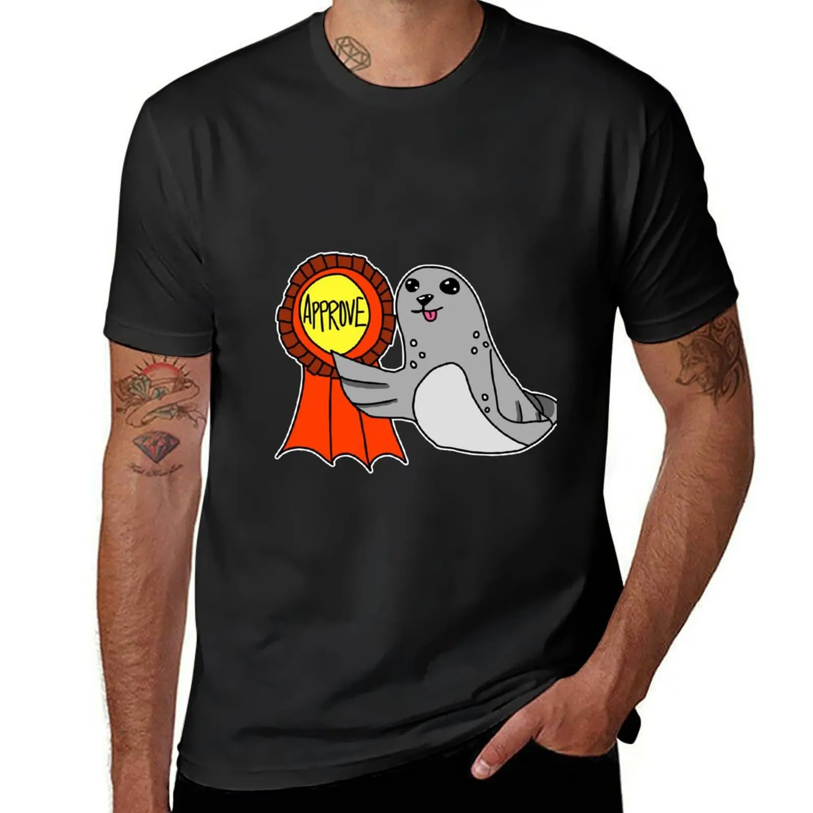 Seal Approves T-Shirt Short sleeve tee summer top quick drying funnys mens t shirts casual stylish