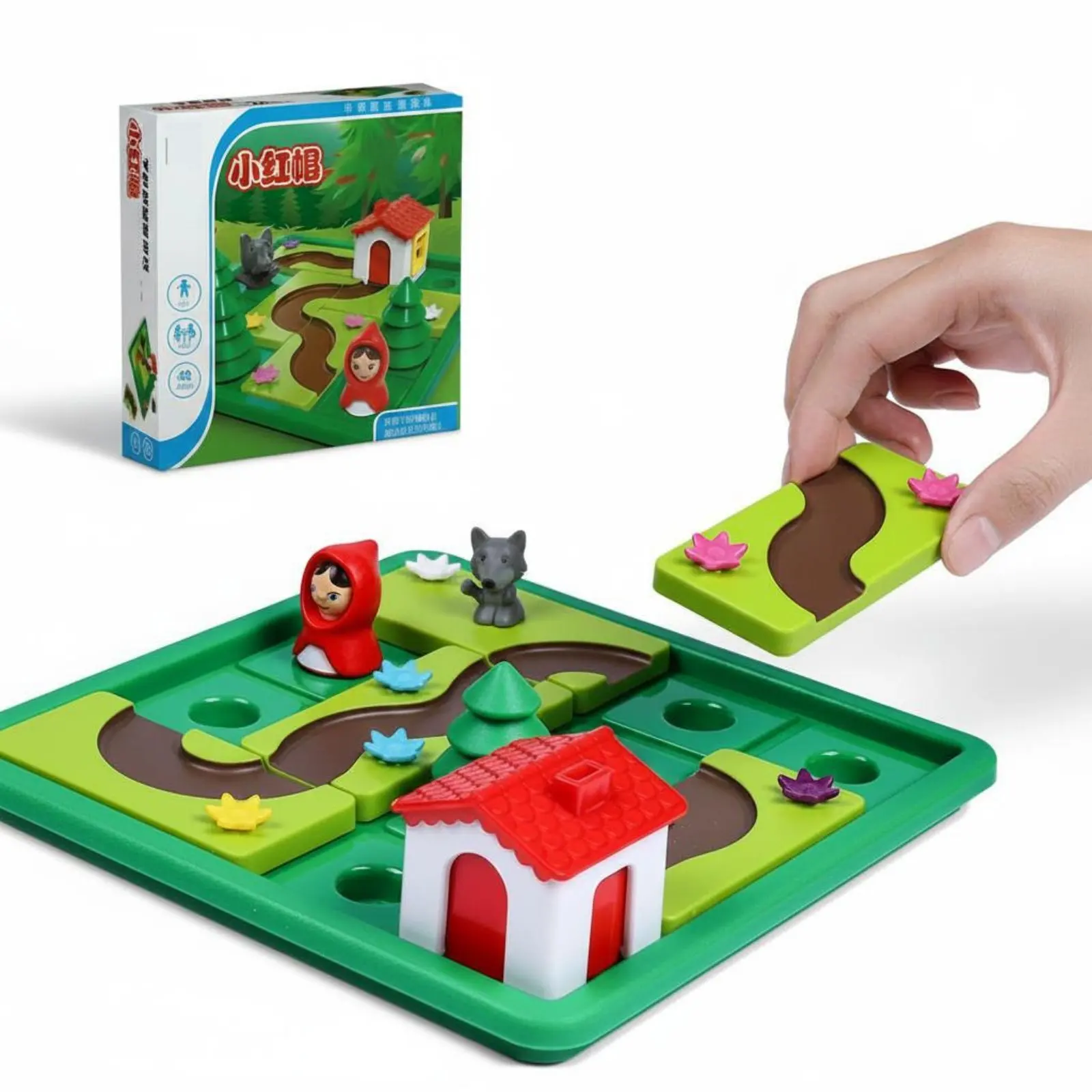 

Little Red Riding Hood Game Focus Practice Story Brain Teaser Game Path Maze Toy Concentration Spatial Reasoning for Family Time