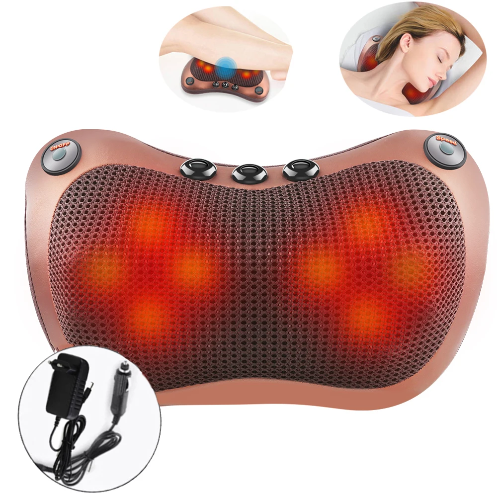 Head Massage Pillows Shoulder Back Neck Heating Kneading,Infrared therapy pillow shiatsu Massager