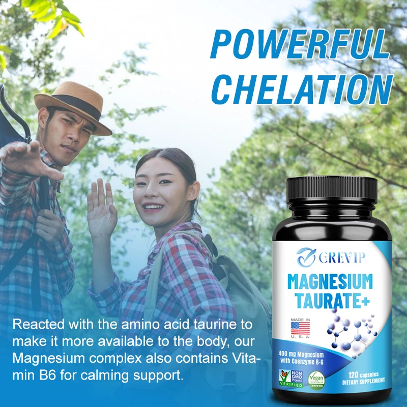 Magnesium Taurate - Highly Absorbable Complex To Support Muscle Growth and Heart Health