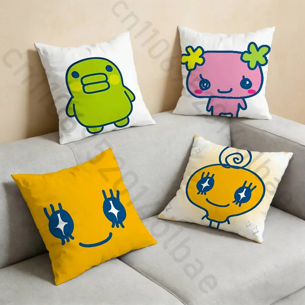 

T-Tamagotchi M-Mametchi Pillow Case Sofa Living Room Bedroom Headboard Backrest Cushion Square Cushion Nap Time