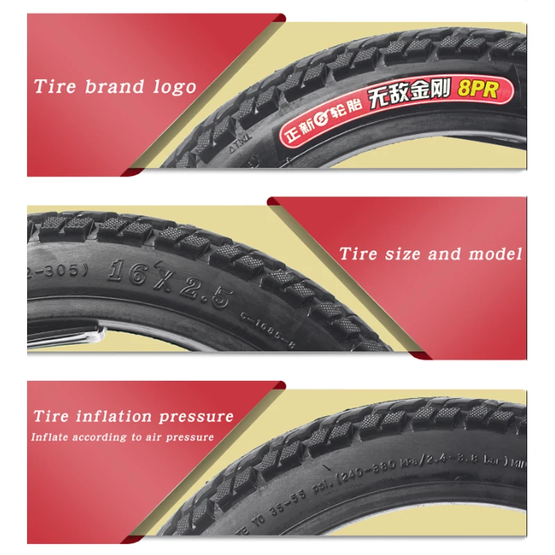 CST-Electric Bicycle Vacuum Tire, E-bike, Tyre, Tyre, King Kong, Tyre, 14x2.5, 3.0, 14x2.125, 16x2.5