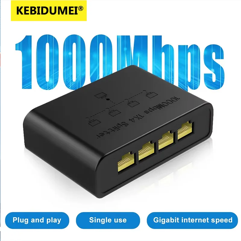 

5-портовый гигабитный сетевой коммутатор Ethernet RJ45, порт сети 100/1000 Мбит/с, подключение по сетевому кабелю, разветвитель сети, расширитель кабеля