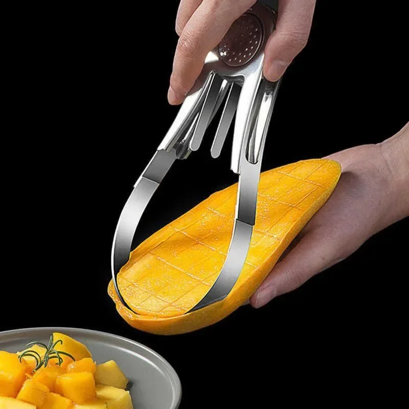 1Pcs mango peeler Mango Splitter Fruit Peeler Slicer Cutter Mango Cutting Knife Fruit Peeling Tool Coring Diced Kitchen Supplies