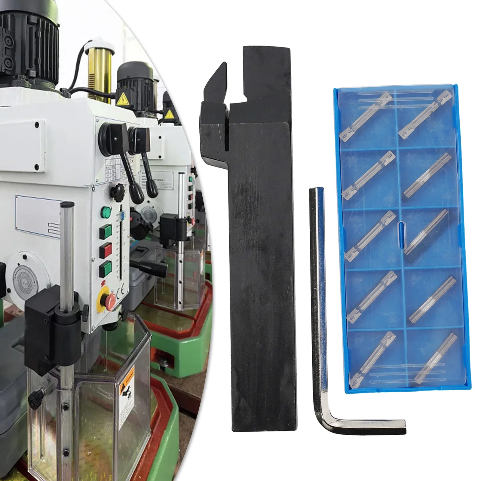 

Brand New CNC Carbide Insert Portable Practical Useful 10pcs Accessories Alloy Steel Lathe Turning Tool Holder