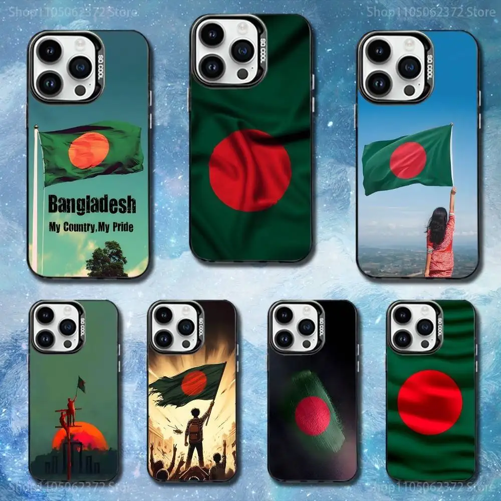 

Flag Art B-Bangladesh Phone Case For iPhone 11,12,13,16,14,15,Mini,Pro,XS,MAX Black Matte Shockproof Cover