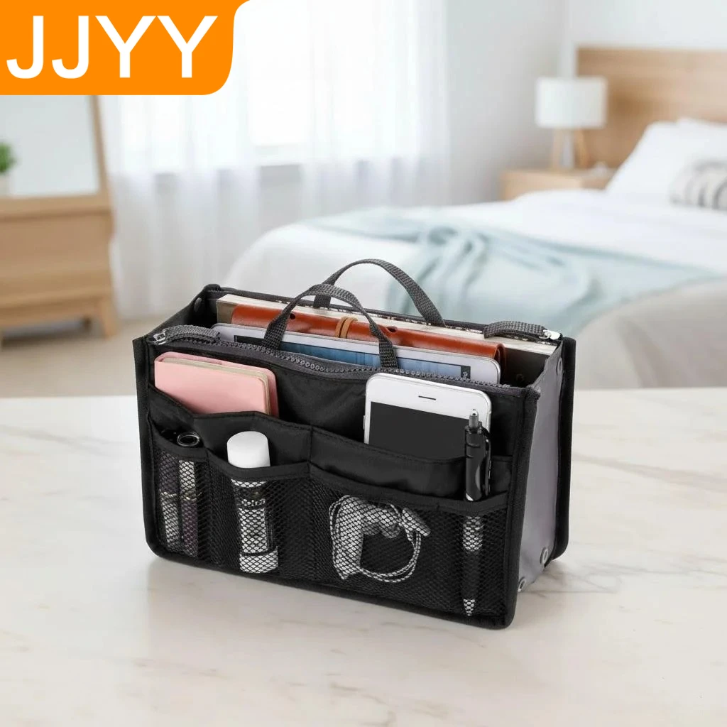 

Дорожная косметичка-органайзер большой вместимости, двойная складная конструкция, двойная молния для хранения косметики, туалетных принадлежностей и средств по уходу за кожей