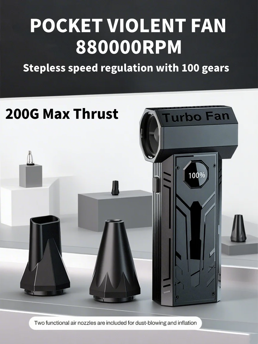 

Air Jet Blower 880000RPM Strong Blowing Force Powerful Dust Blower HD Air Vacuum Cleaner Compressed Air Duster With LED Lights