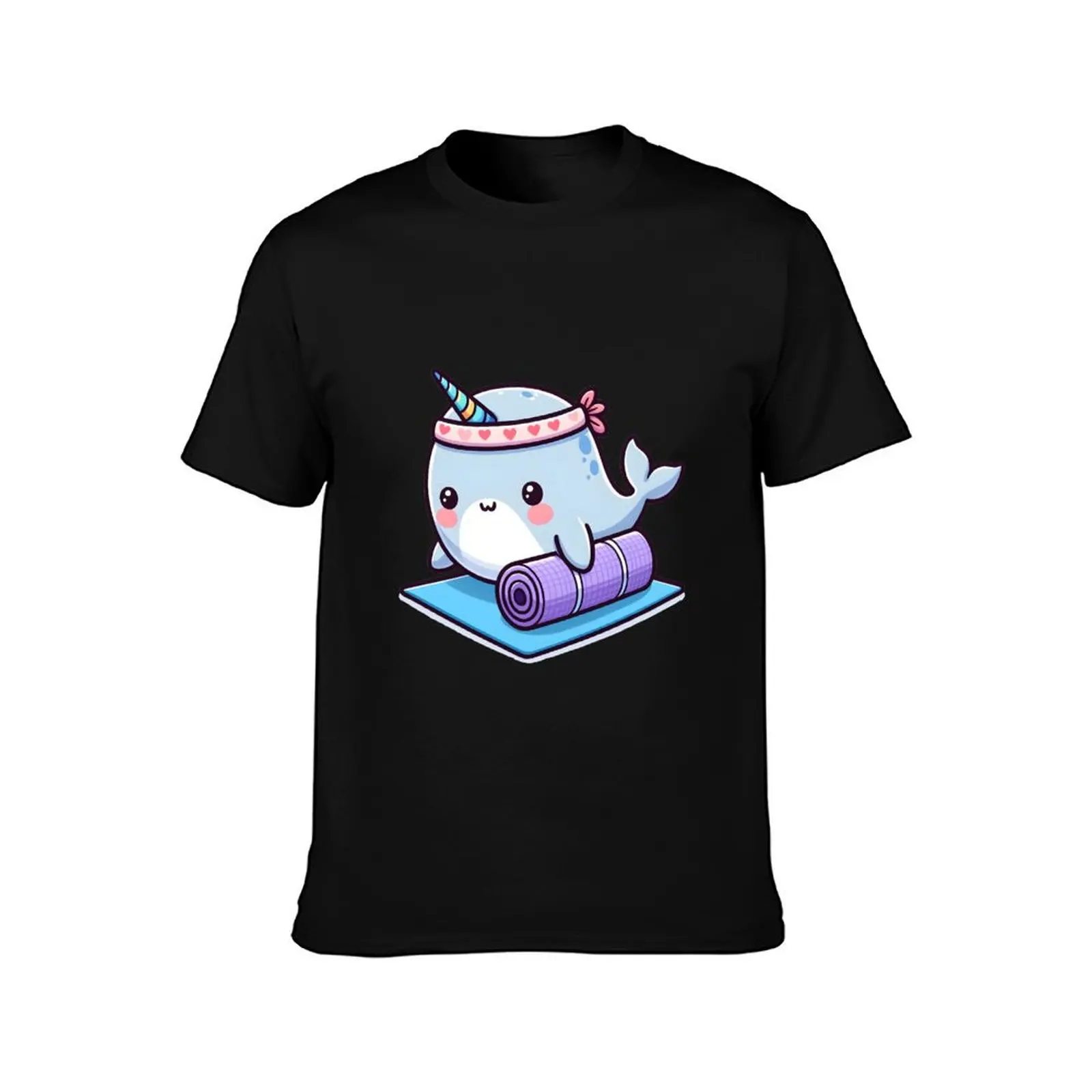 Kawaii Narwhal: A Yoga Mat And Headband T-Shirt Plus Size Everyday Tee Shirt T-Shirt