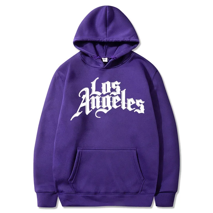 

Los Angeles Letter Print Hoodie Men's Daily Leisure Outdoor Sports Loose Comfortable Breathable Hoodie Street Fashion Sweatshirt