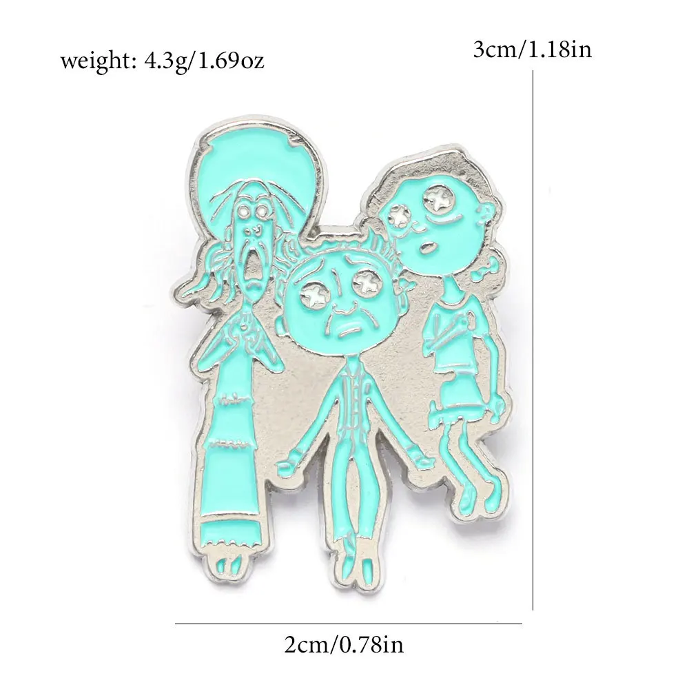 7Pcs/set Horror Animated Films Coraline Doll Badge Metal Brooch Backpack Badge Halloween Accessory Gifts for Friends image 2