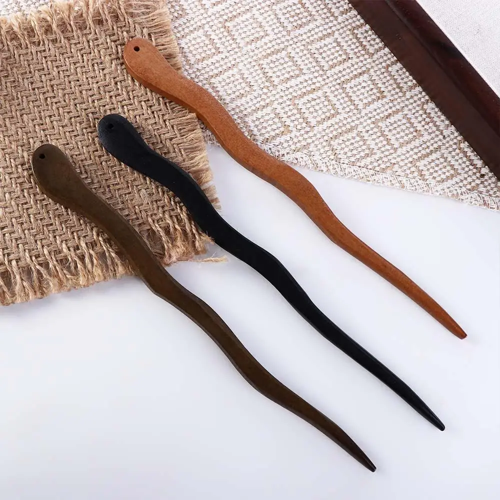 

Simple Vintage For Women Headwear Cheongsam Hanfu Hairpin Chinese Style Hair Fork Hair Accessories Wooden Hair Stick