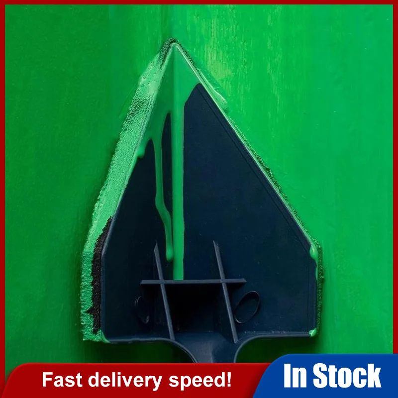 Pincel triangular com cabo de plástico durável, canto multifuncional e pintor para fácil aplicação, 1 peça