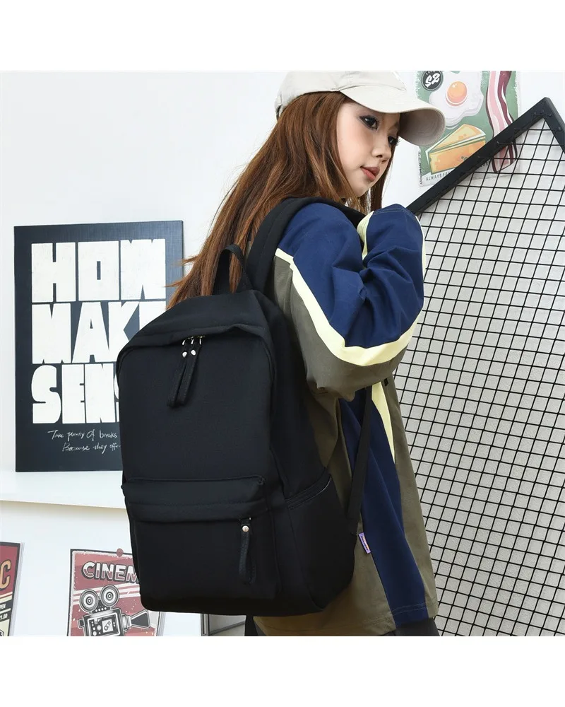 

Leisure outdoor sports computer bag cross-border new printable travel bag wordless solid color simple storage backpack
