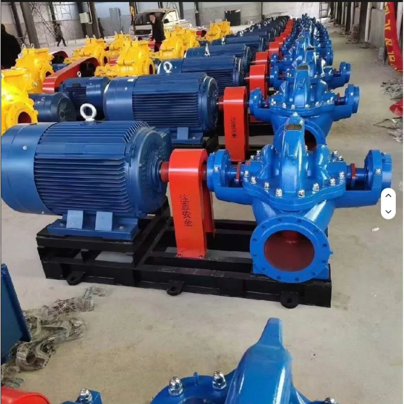 Large Volume High Agricultural Irrigation Pump Electric Motor Driven OEM Horizontal Double Suction Split for Iron River