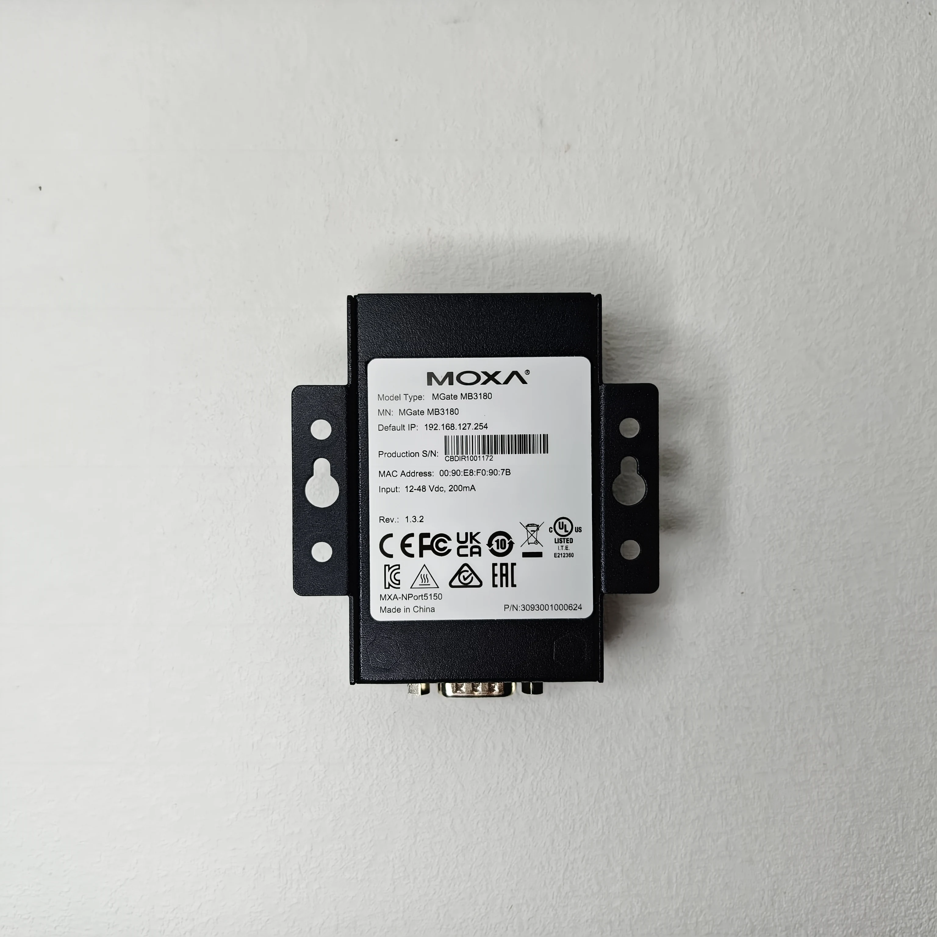 MGate MB3180 Ethernet Modbus TCP Gateways 1Port